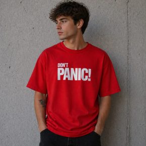TRICOU ROȘU DONT PANIC ! MĂRIMEA L
